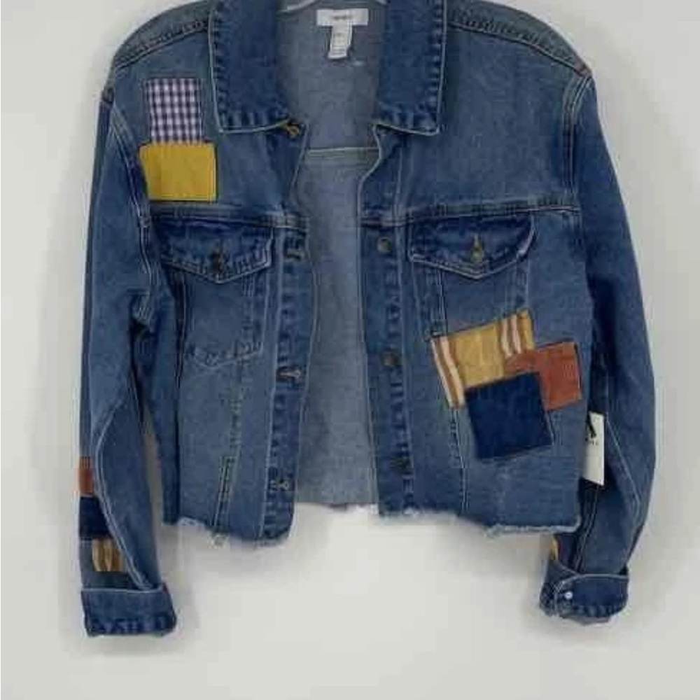 Forever 21 Multicolor Patchwork Jean Jacket